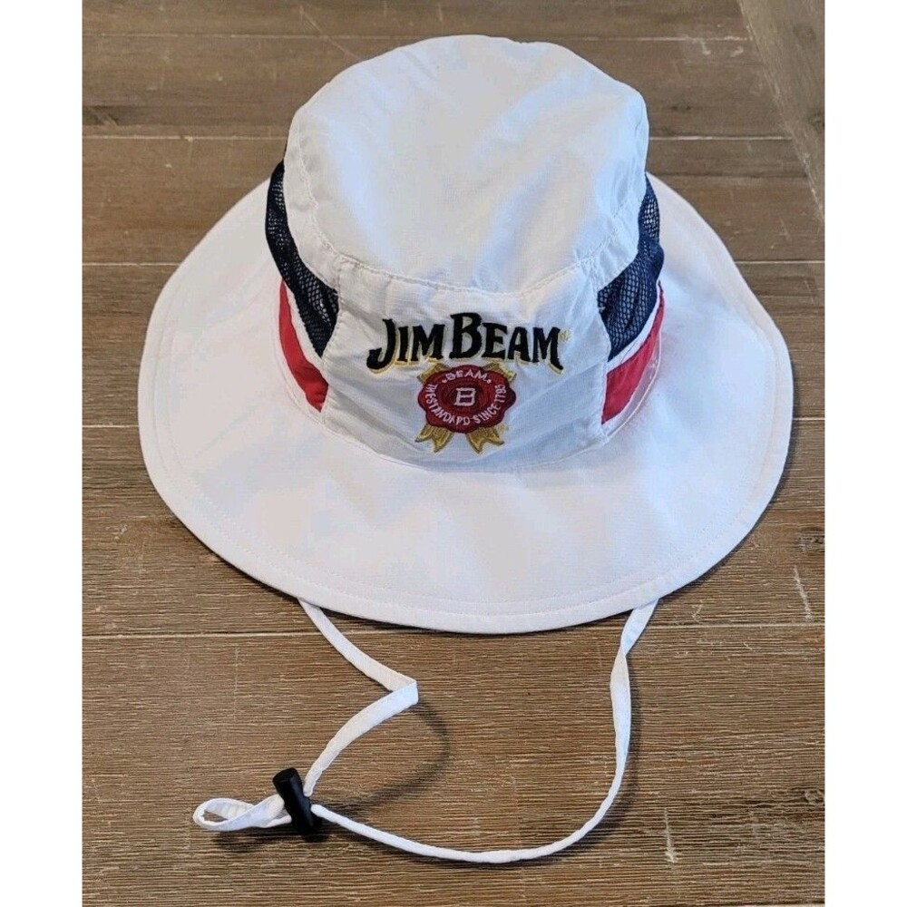 Jim Beam Whiskey Bucket Hat Men's Beach Fishing Sun Cap Drawstring Liquor